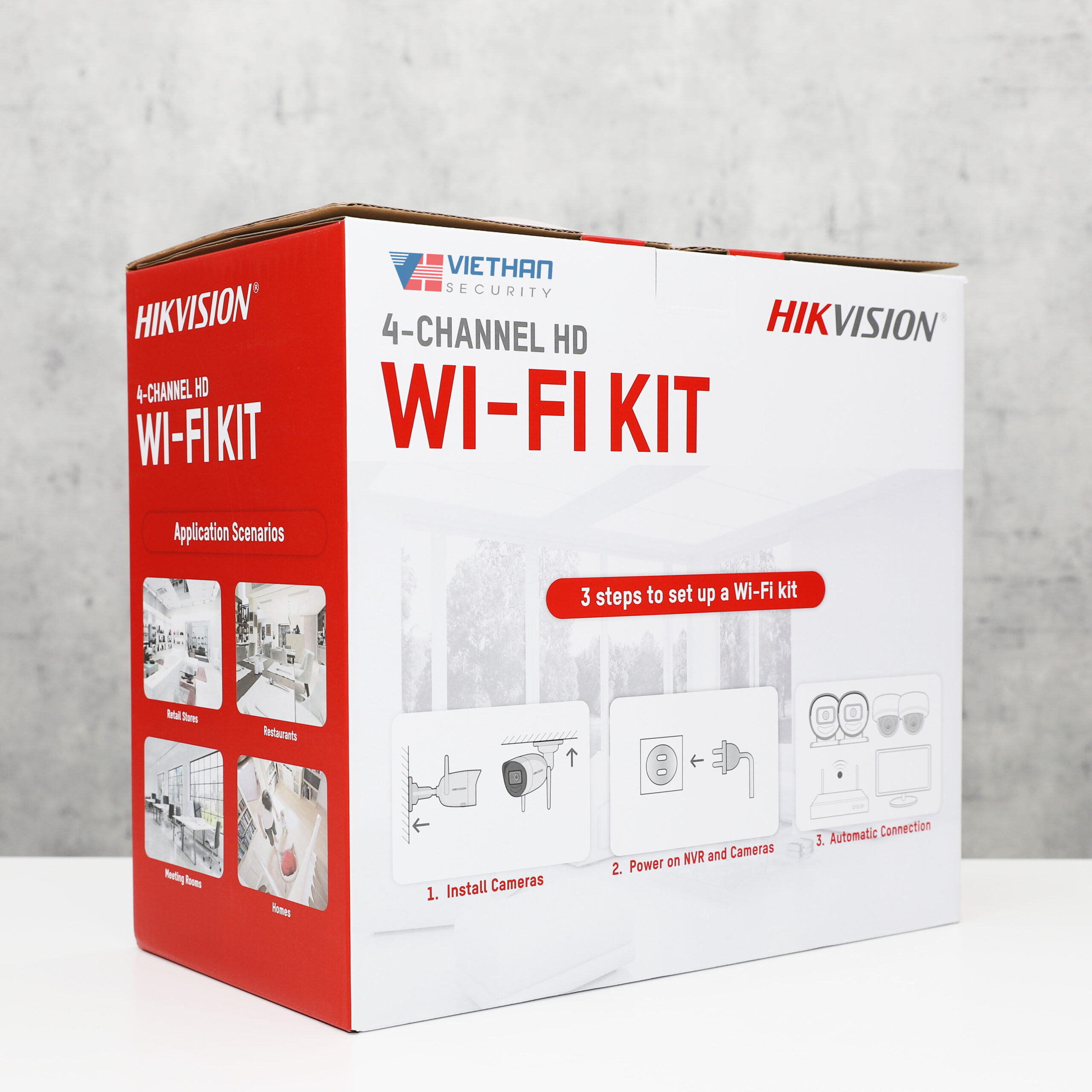 Bộ Kit Camera IP Wifi HIKVISION NK42W0H(D) (Bao gồm 1 đầu ghi Wifi 4 kênh + 4 camera 2MP)