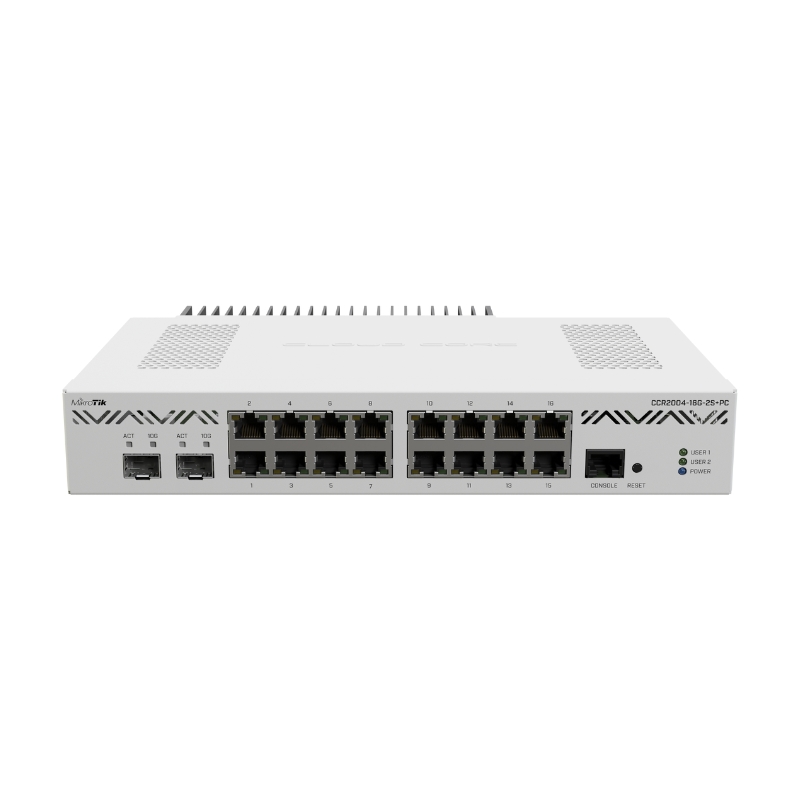 MikroTik CCR2004-16G-2S+PC Chịu tải 1000 users | Chính Hãng